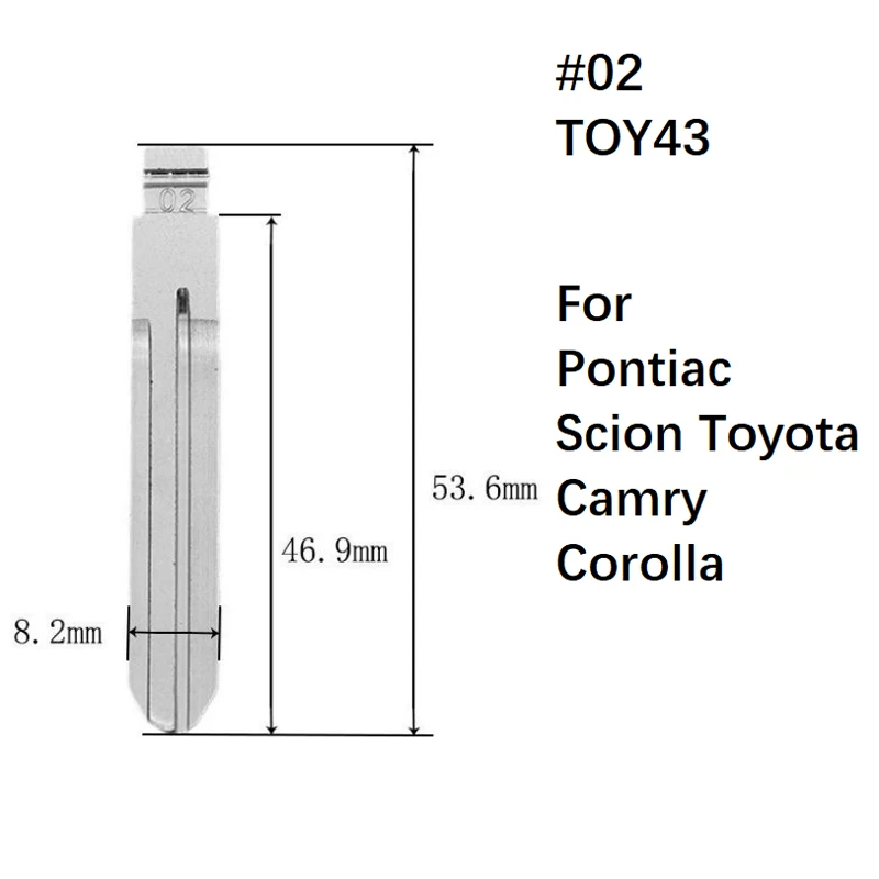 

10 шт. универсальный автомобильный ключ-лезвие TOY43 02 # KD Flip Remote Blank для KD KEYDIY Xhorse для Toyota Camry Corolla Hilux RAV4