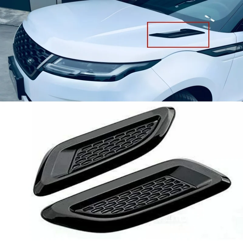 

2 шт. ABS пластик автомобильный воздухозаборник впускной капот капоты совок вентиляционные отверстия наклейка декоративная крышка для Range Rover EVOQUE 2011-2018