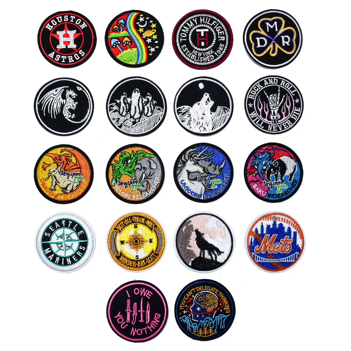 Новая круглая вышивка патч для глажки одежды своими руками ремонт отверстий