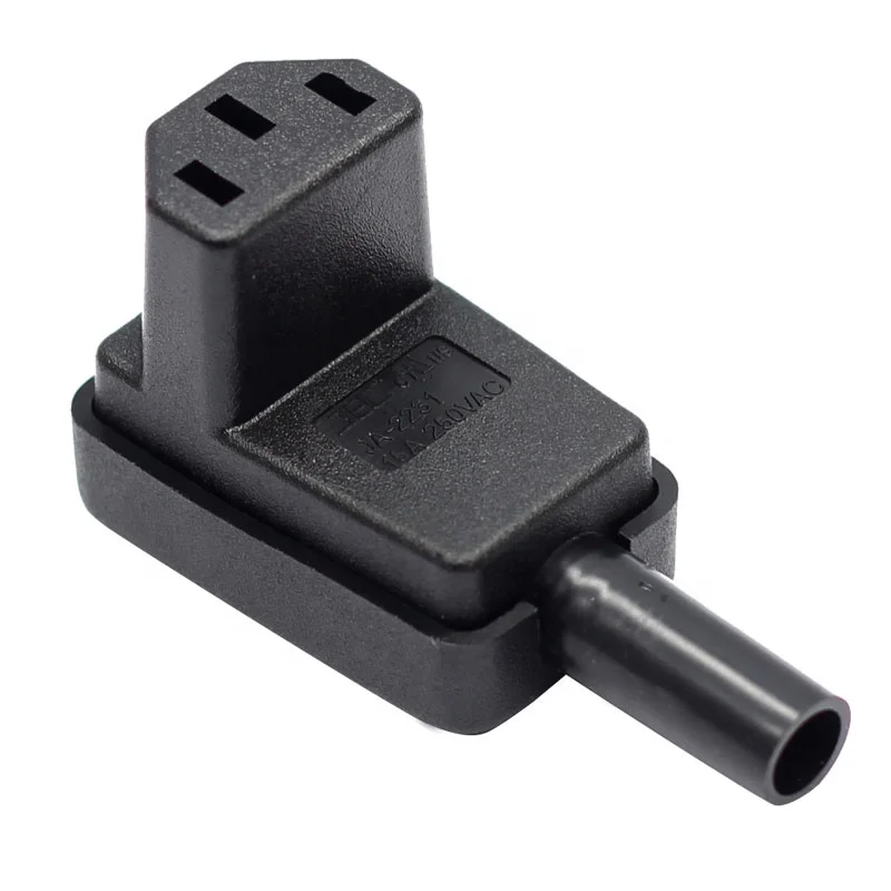

Re-wirable AC Plugs C13 C14 90 degree Horizontal Connector assembly plug adapter female male Connector