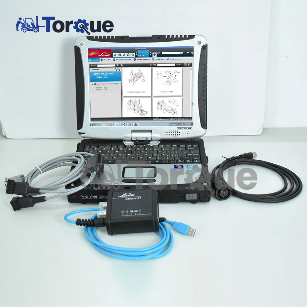 

cf19 laptop full set for linde canbox bt 3003652501 forklift diagnostic LSG cable for linde bt Truck doctor auto scanner tool