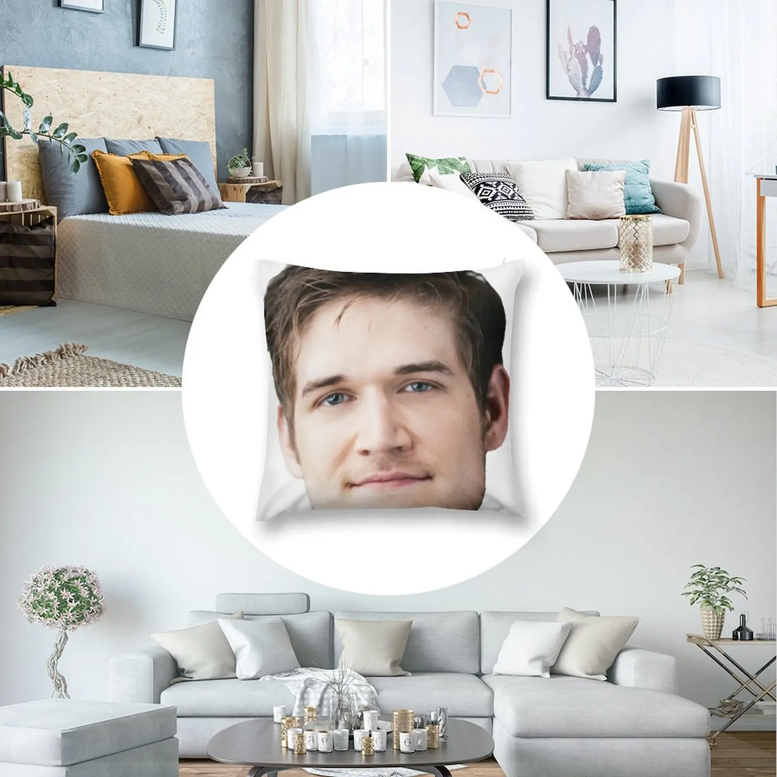 Декоративная подушка с головой бухэма диванная рождественские украшения 2025 г.