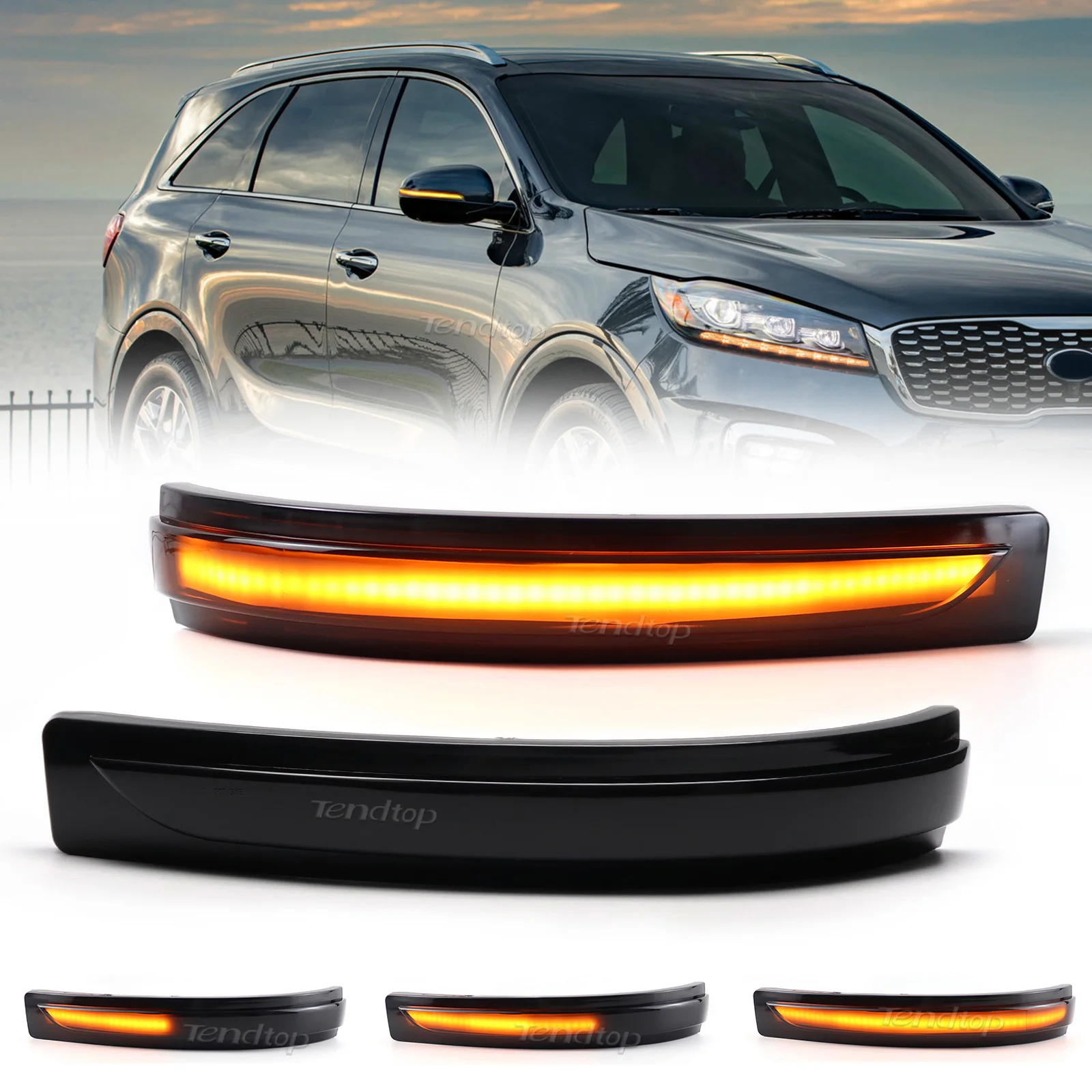 Последовательный светодиодный динамический мигающий индикатор зеркало