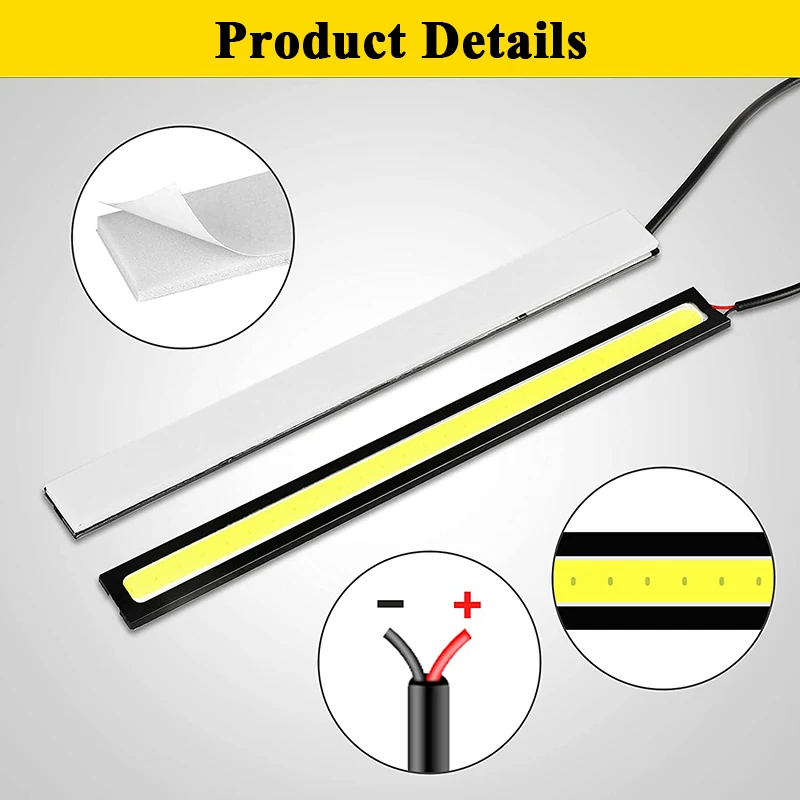 Универсальные дневные ходовые огни 17 см COB светодиодная лампа 800 лм яркий белый