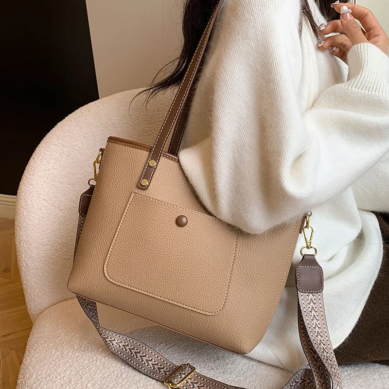 

New Vintage Business Fashion Women Large Capacity Luxury Totes Purse Underarm Shoulder Bag Woman Handbag Briefcase Messenger Bag