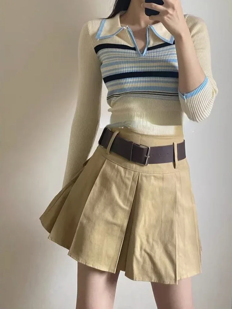 Плиссированные мини-юбки женские в американском стиле ретро сексуальные девушки