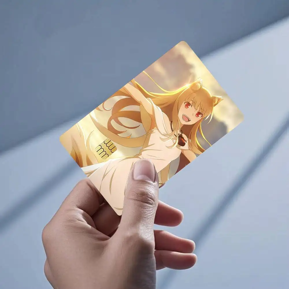 Фото Стикерная пленка Spice and Wolf HOLO для кредитных и дебетовых карт, водонепроницаемые наклейки. №4