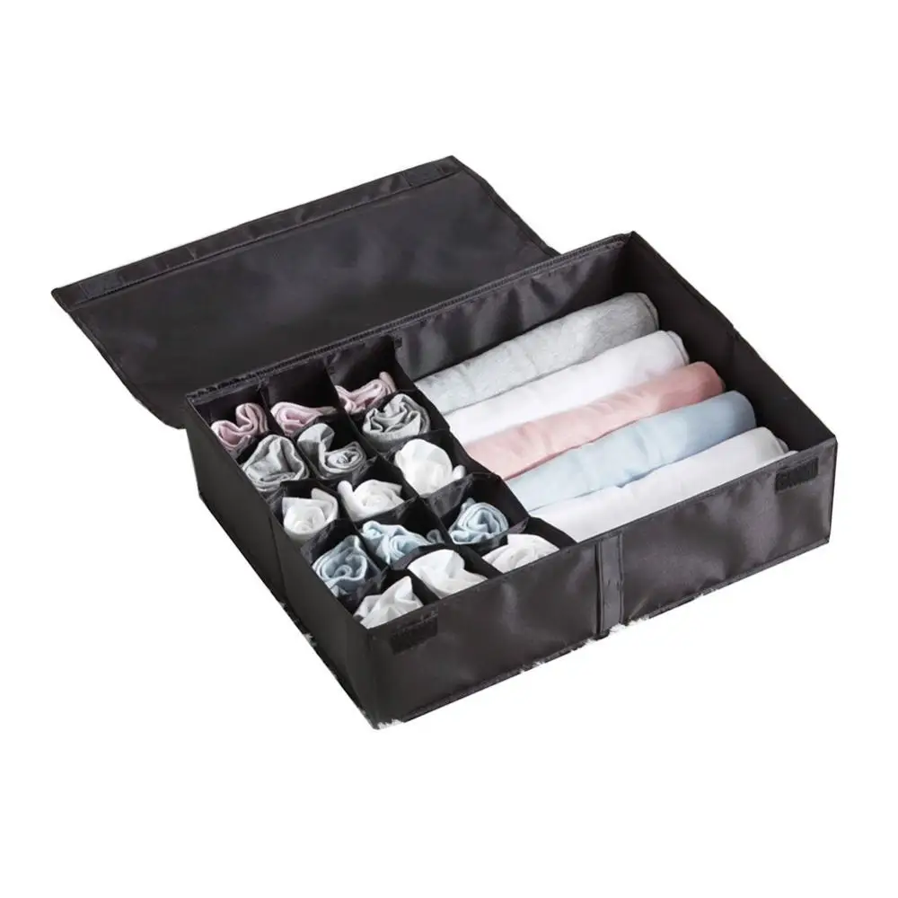 

Storage Boxes Bins Oxford Cloth Underwear Necktie Socks Storage Box Container Organizer with Cover Home Storage Organization