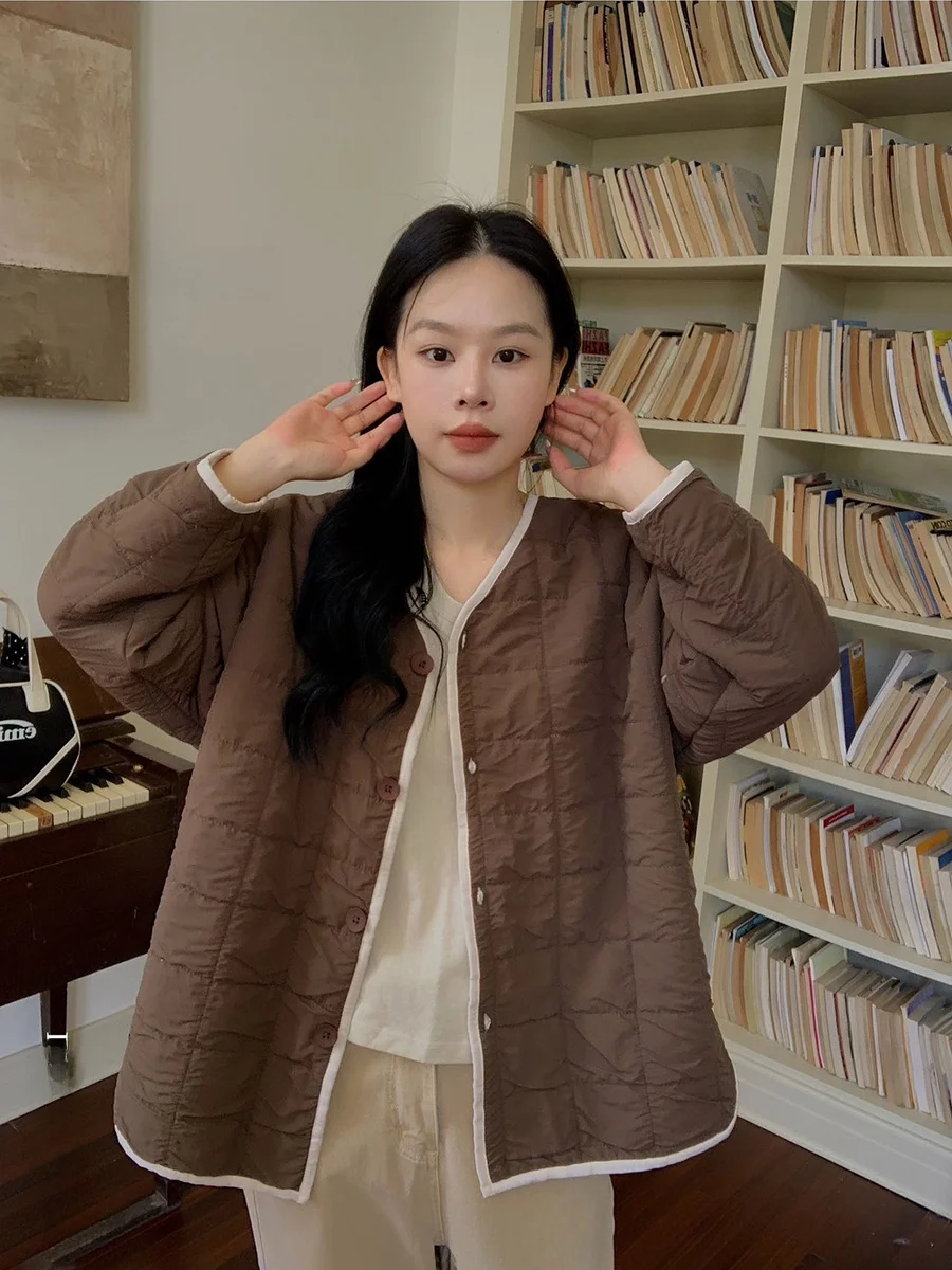 Du Xiaozhai свободное приталенное пальто из берберского флиса с хлопковой подкладкой