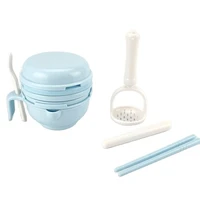 10pcsset baby food supplement grinding bowl multi function manual grinder childrens fruit cooking supplementary food tool set