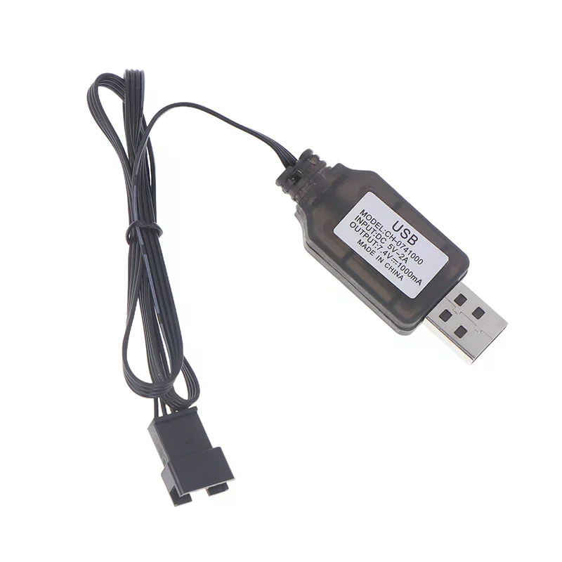 Фото 1 шт., 7,4 В SM-4P, USB-зарядное устройство для DE36W DE65 HM202 EC08 EC16, радиоуправляемый автомобиль M416, электрическое зарядное устройство с гелевым шариком Blaster №1