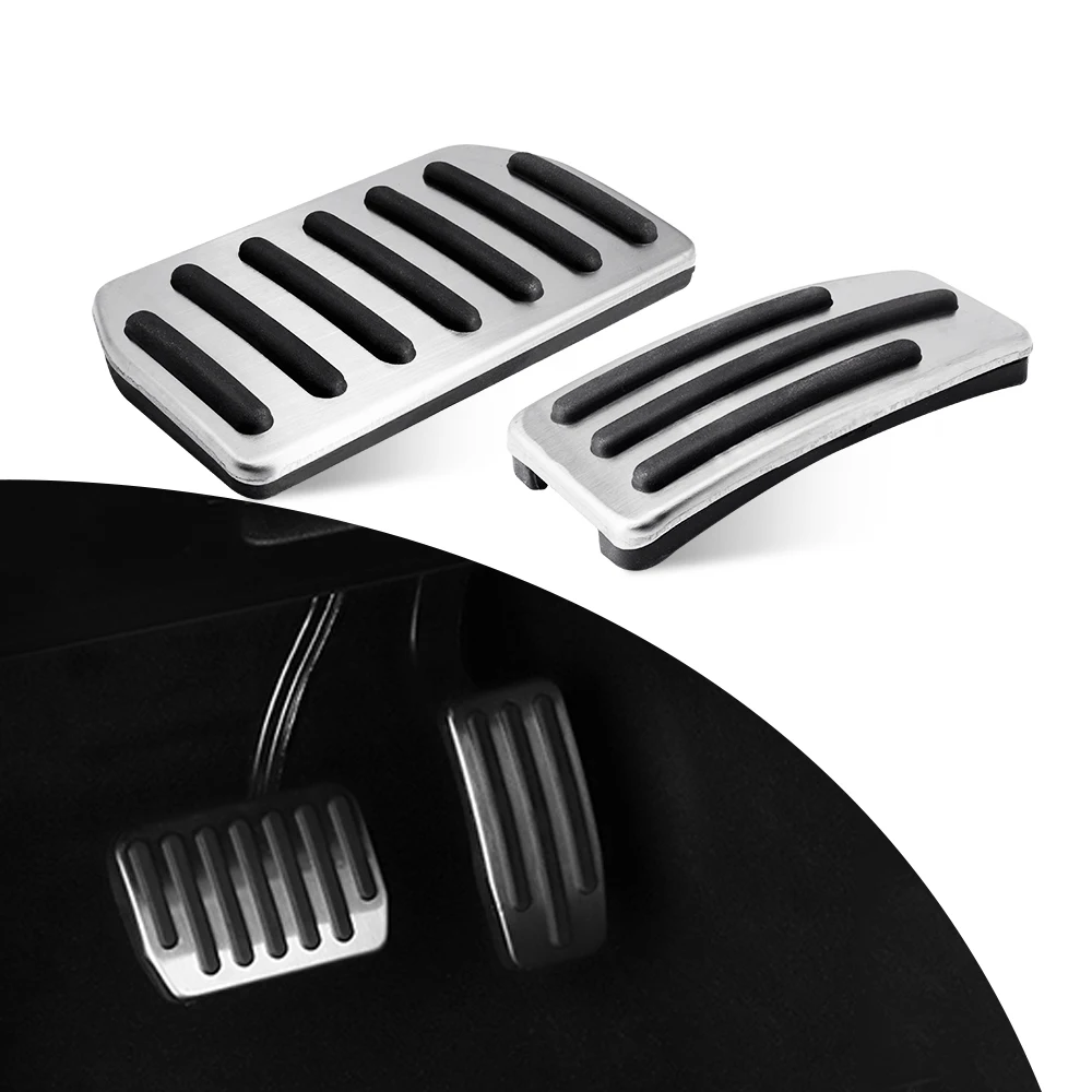 

Car Foot Pedal Aluminum Alloy Cover Accelerator Brake Pedal For Tesla Model 3 Y X S 2019 2018 2017 2016 Car Interior Accessories