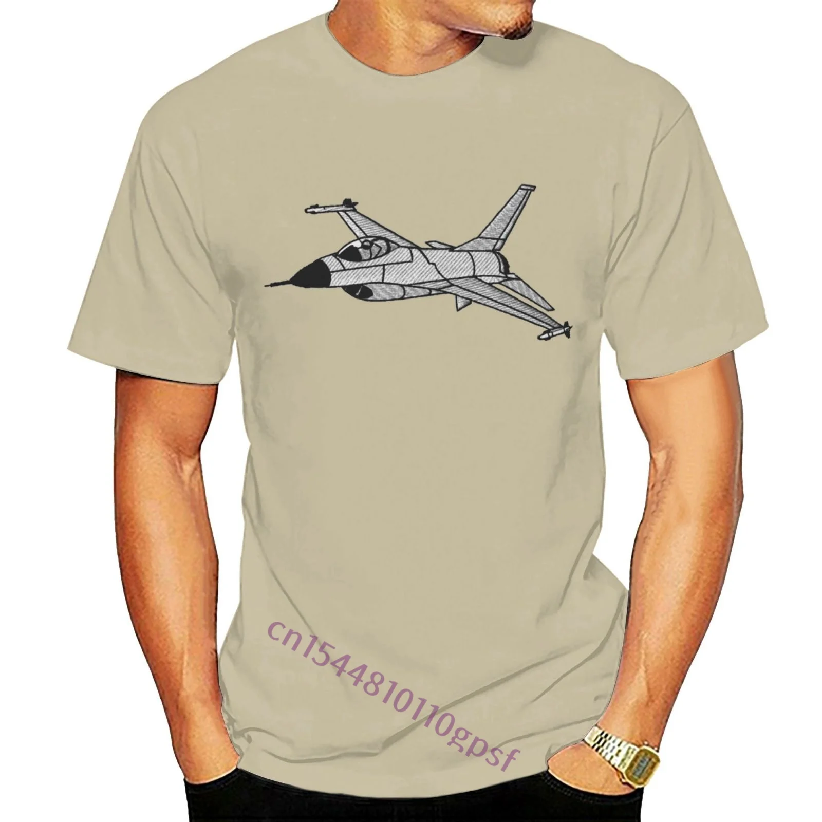 

F 16 Fighter T Shirt Short Sleeve Camiseta 100% Cotton Soft Premium Tops