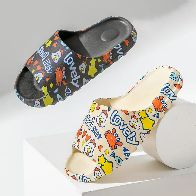 

Мужские тапочки с куриным граффити Кокосовая Верхняя одежда Повседневная Домашняя обувь на толстой подошве для пар домашние тапочки для мужчин и женщин