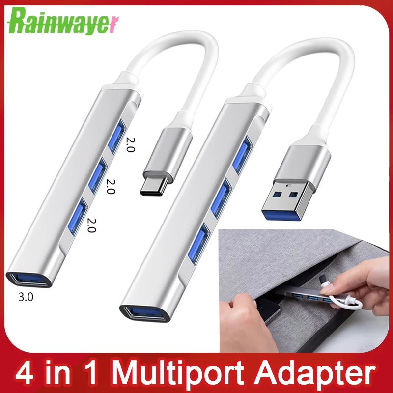

USB-концентратор 4 в 1, 4 порта, 3,0 дюйма, OTG