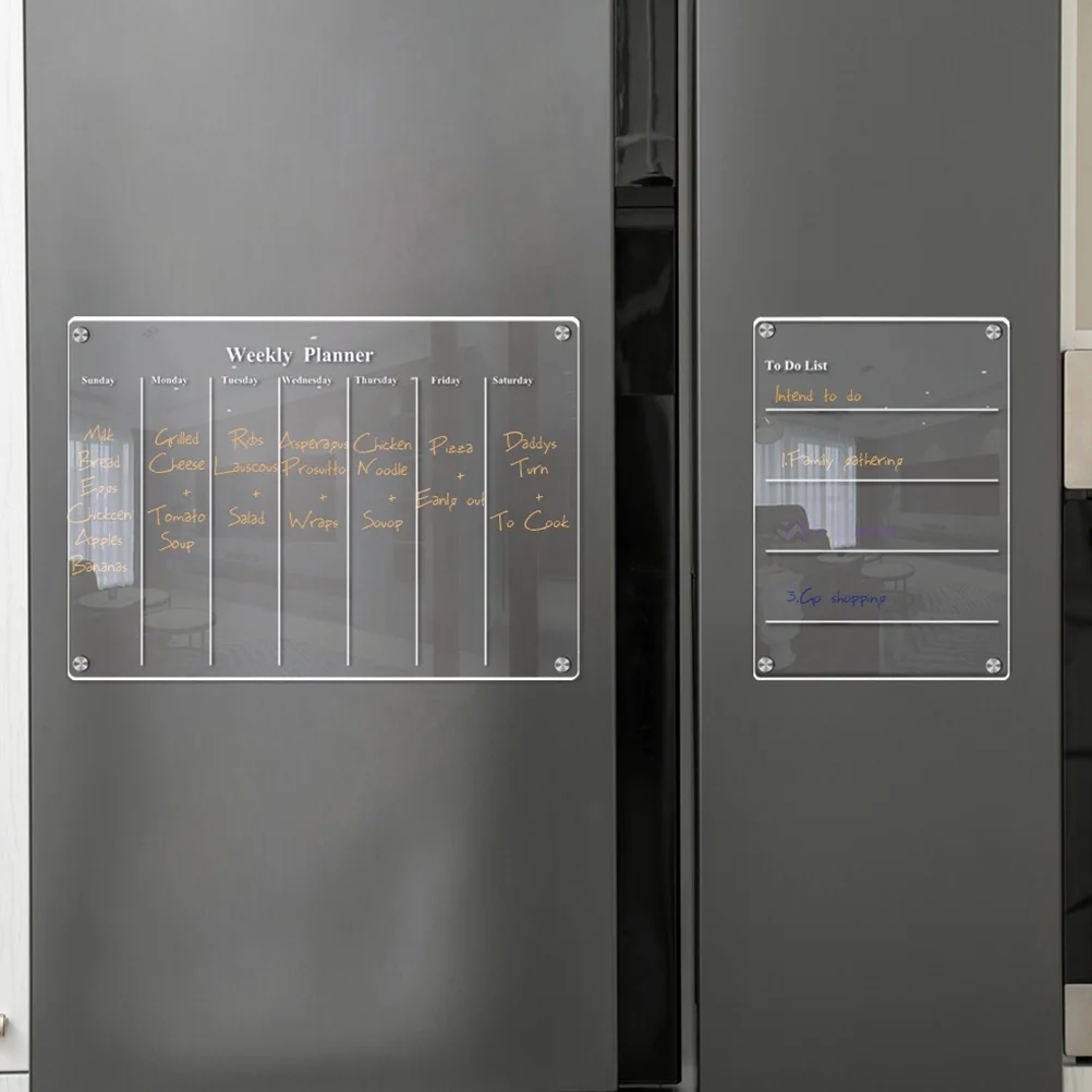 

Erasable Writing Board Dry Erase Calendar Fridge Acrylic Refrigerator Chalkboard Magnetic White Boards Clear The List