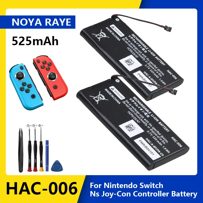 Фото Аккумулятор HAC-006 525 мАч для контроллеров Joy-Con Nintendo Switch, совместим с HAC-BPJPA-C0, HAC-015/016, аксессуары для Joy-Con №1