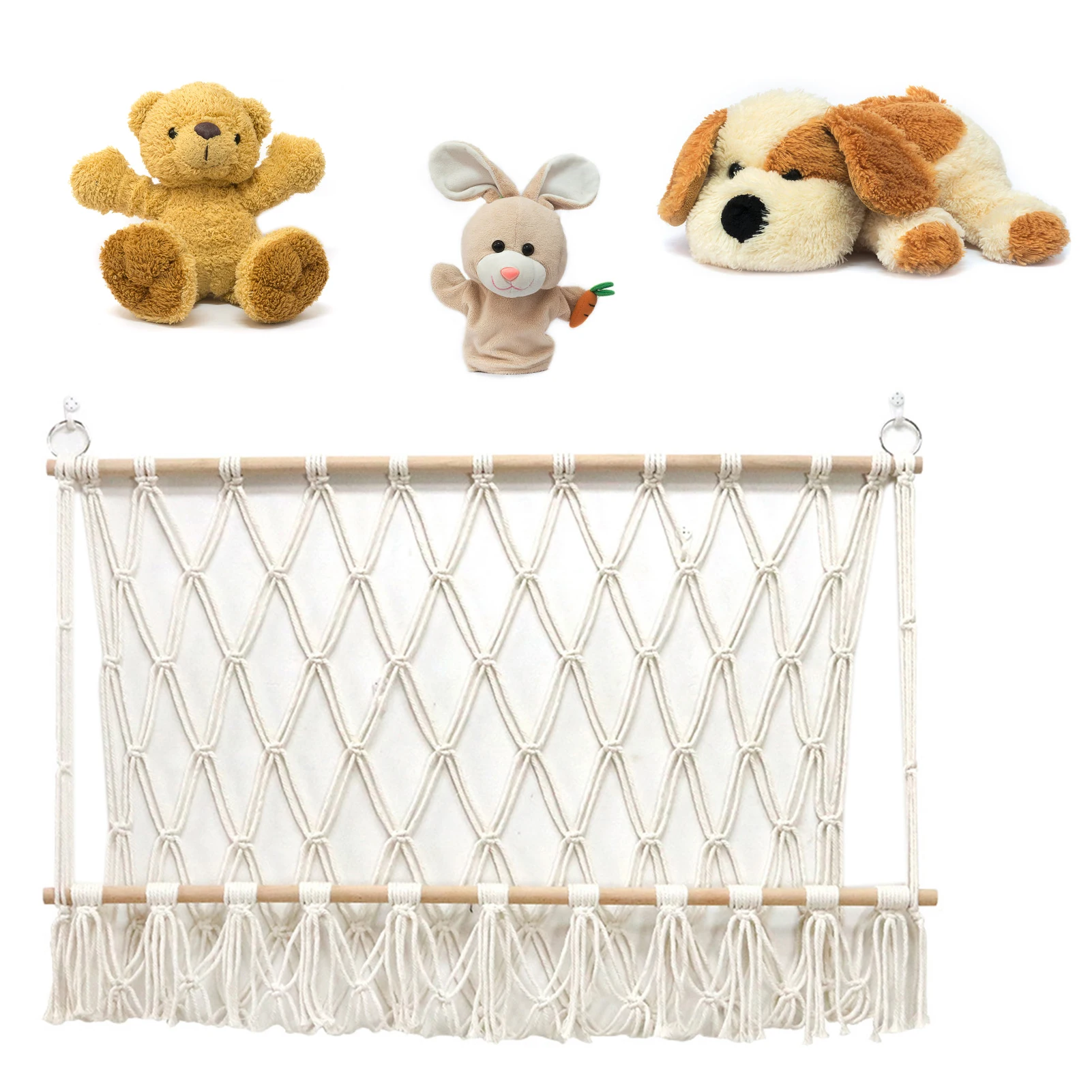 

Stuffed Animal Storage Hammock Jumbo Toy Hammock With This Mesh Hammock. Tear-Resistant Toy Organizer For Living Room Sling Mesh