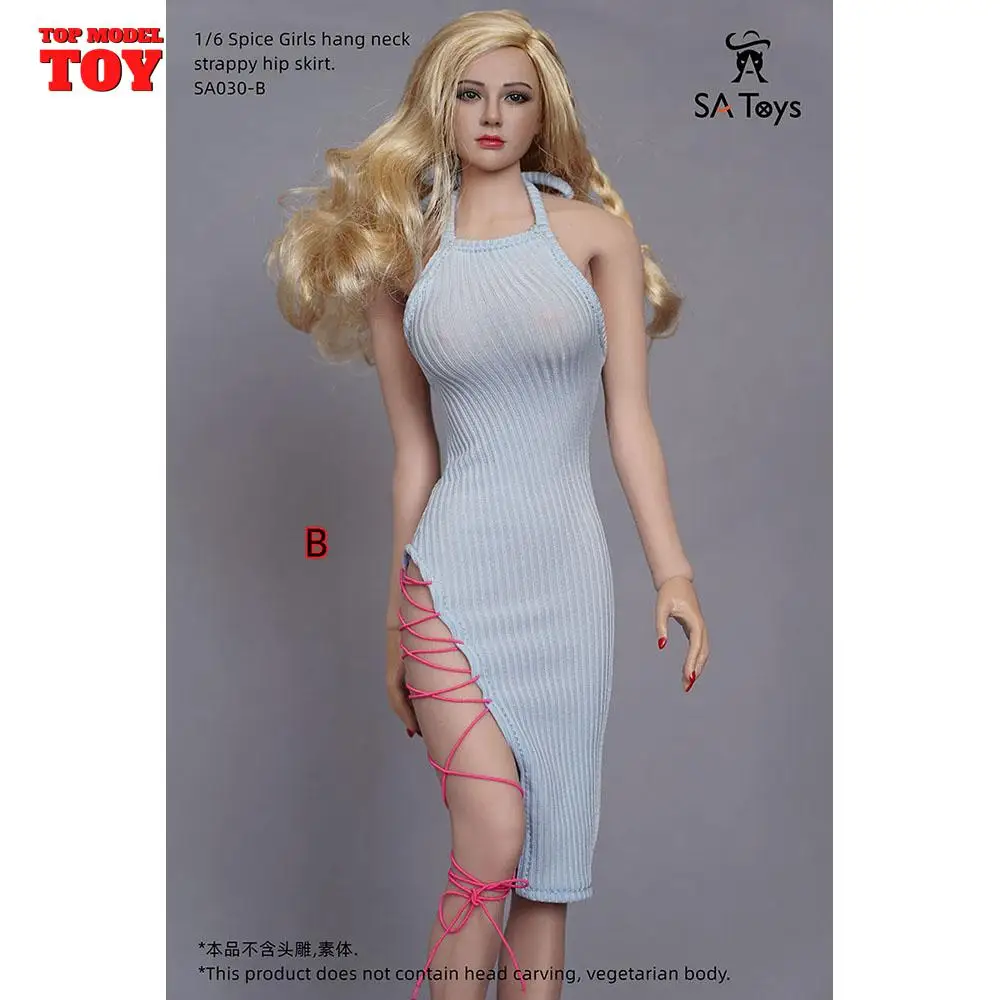 SA Toys SA030 1/6 женское сексуальное длинное платье на шнуровке с разрезом и открытой