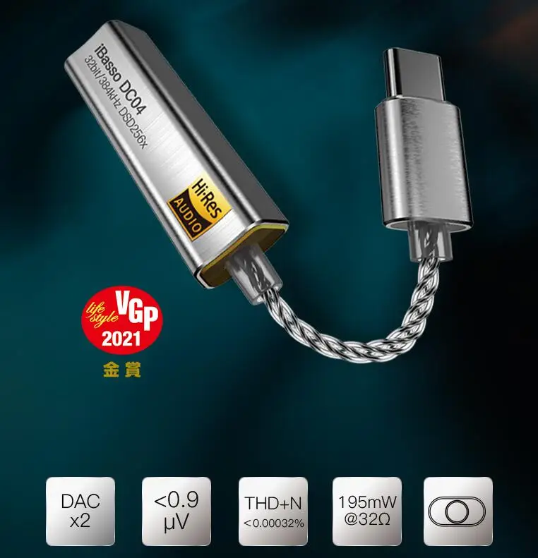 

Оригинальный адаптер усилителя наушников iBasso DC04 Type-C на 4,4 мм, USB DAC для Android, ПК, Hi-Fi нанимает Кабель-адаптер