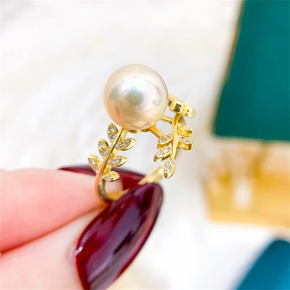 

S925 Sterling Silver fine jewelry accessories wholesale diy handmade mount ring settings pearl jewelry making for women