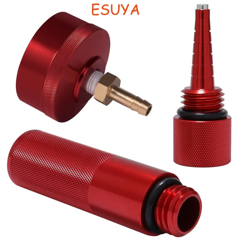 ESUYA Extended Run Gas Cap with Brass Hose Fitting,Oil Chang