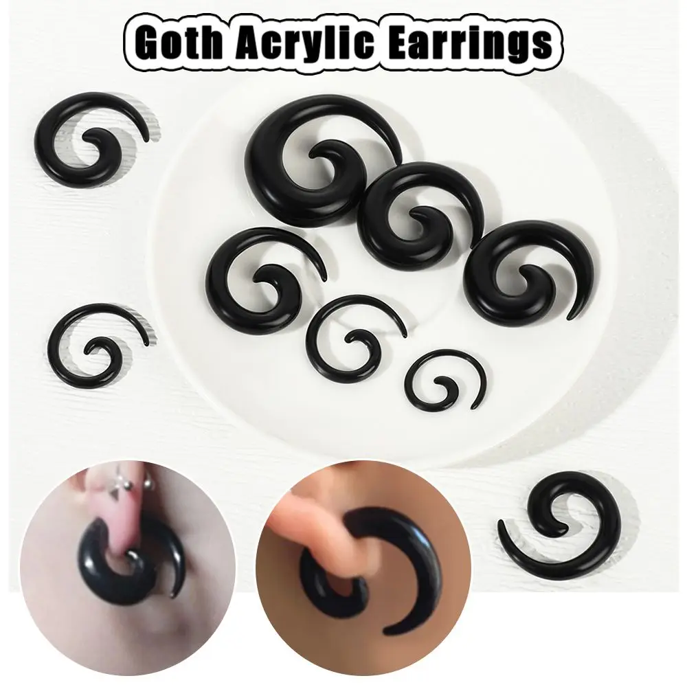 

1 Pair Goth Acrylic Earrings Spiral Taper Flesh Tunnel Ear Rings Piercing Stretcher Expander Stretching Plug Body Jewelry