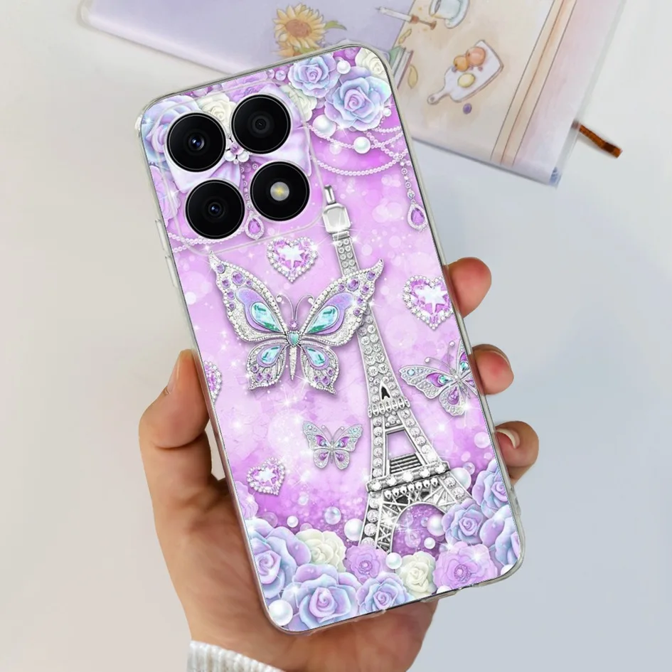Новинка модный силиконовый мягкий чехол с леопардовым принтом для Honor X8a 4G тонкий