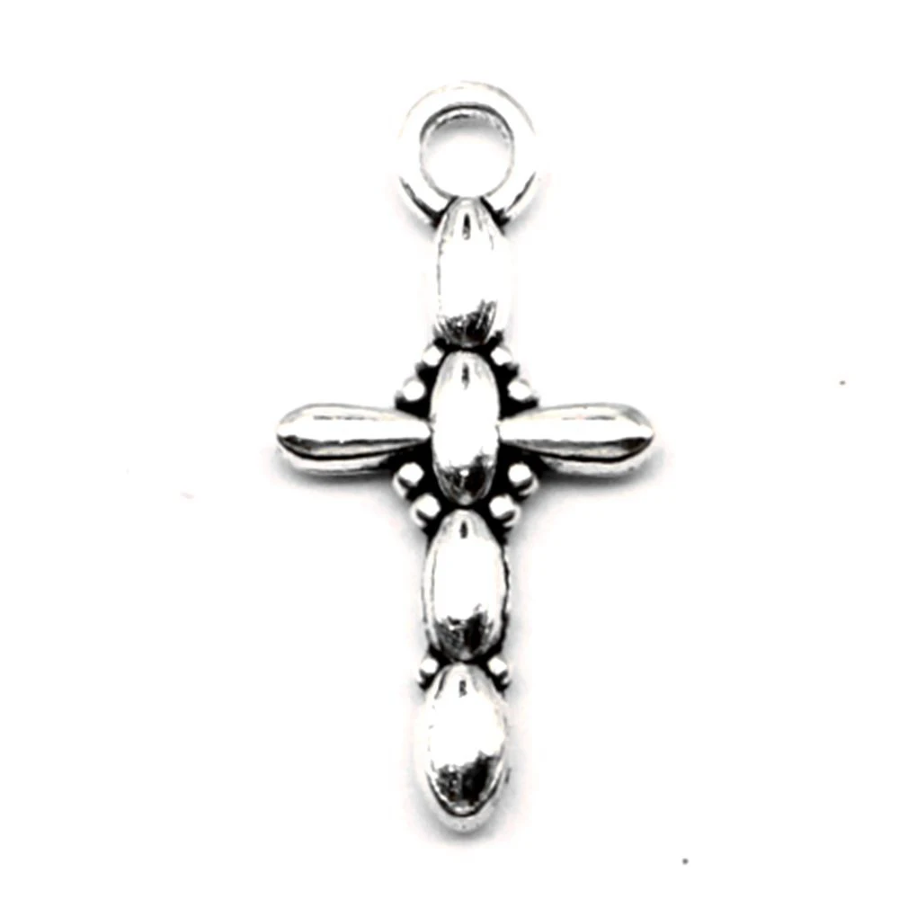 

120pcs Wholesale Jewelry Lots Cross Charms Pendant Supplies For Jewelry Materials 12x24mm