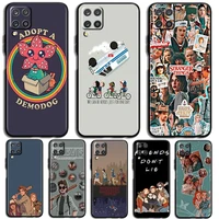 stranger things phone case for samsung galaxy a10 a20 a30 a2 core a40 a50 s e a60 a70s a70 a80 a90 black luxury funda cover back