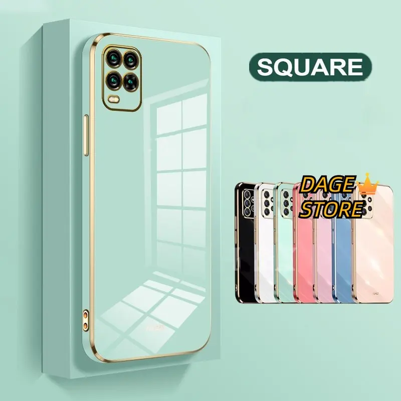 

6D Plating Soft Casing for OPPO Reno 7Pro 5G / Reno7 4G / F21 Pro 4G Silicone Shockproof Square Shiny Bling Electroplating Cover