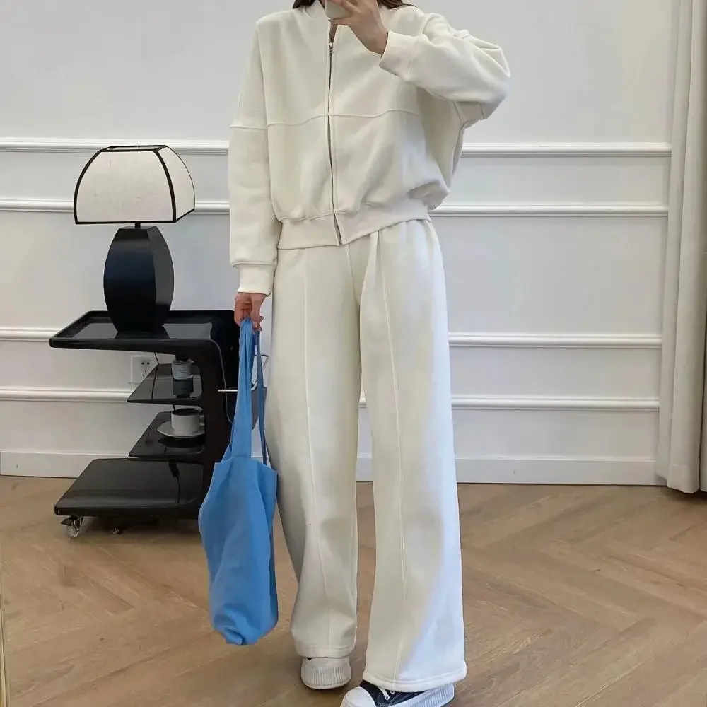 Zark 2024 осенние женские комплекты из 2 предметов женский наряд мешковатые брюки