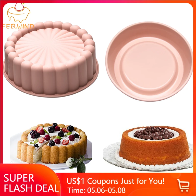 

Round Silicone Charlotte Cake Pan Strawberry Shortcake Baking Pan Mary Ann/Ballerine Cakes Pan Sponge Flan Mold 0135