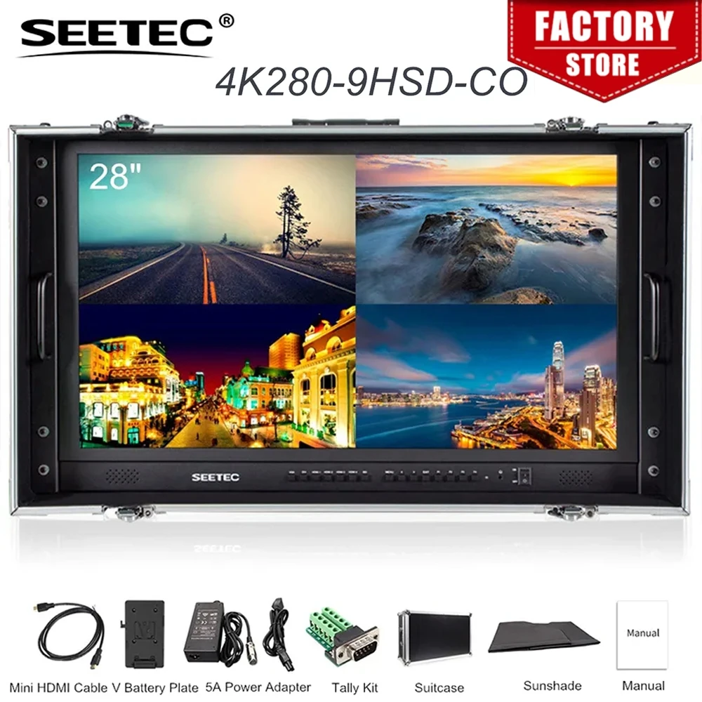 ЖК-монитор SEETEC 4K280-9HSD-CO 28 'Pro 4K UHD 3840x2160 HDMI 3G SDI DVI