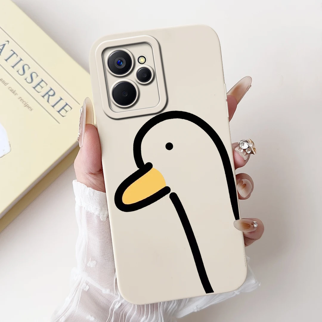 For Realme 10T Case 10 5G RMX3663 Cute Funny Cartoon Cover Shockproof Phone Realme10 Soft TPU Bags