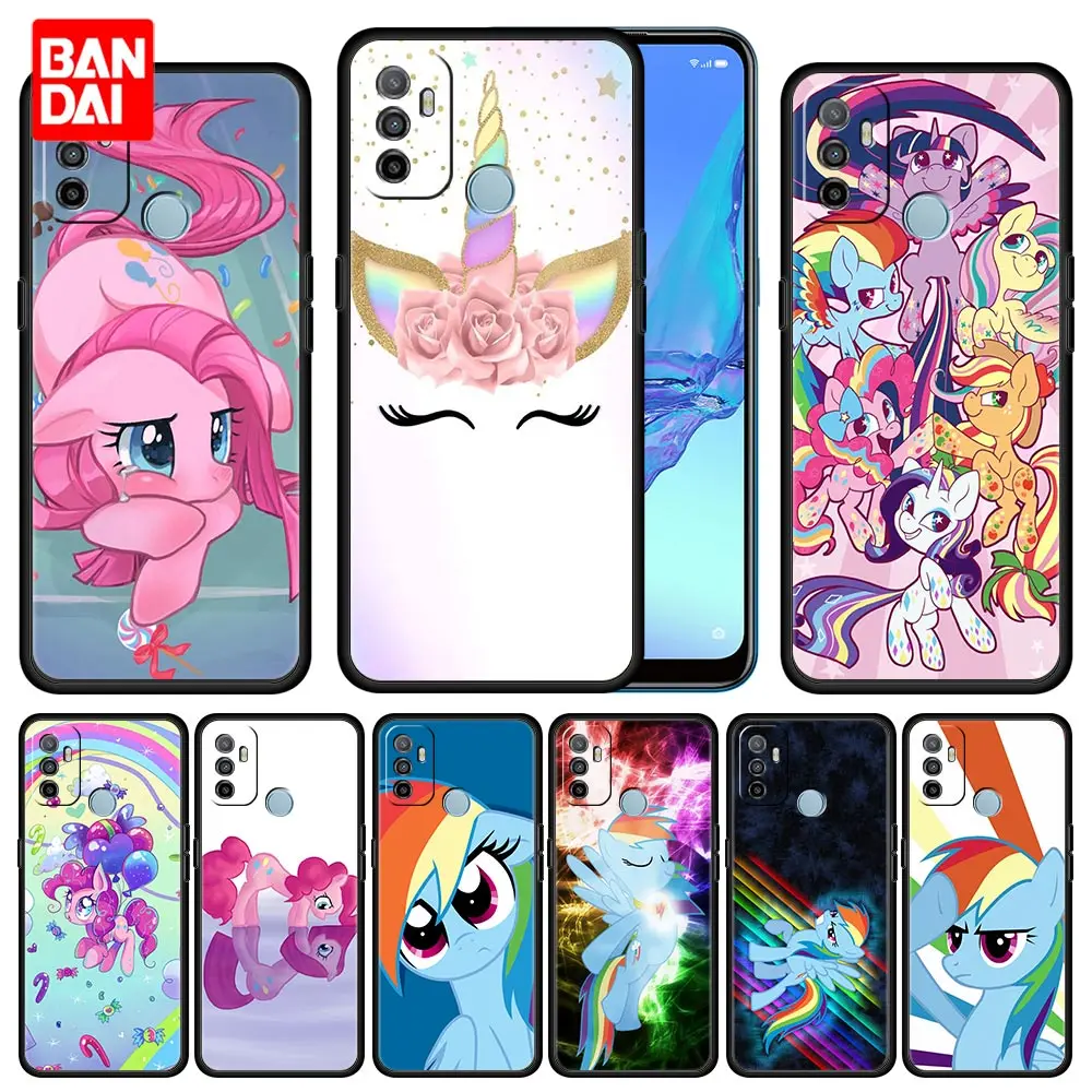 

My Little Pony Horse Case for Oppo A53 A52 A3s A5s A9 A15 A31 A54 A74 A93 A94 F19 Pro 4G 2020 Cover Capinha Silicone Black