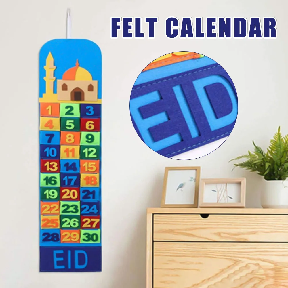 

Creative Ramadan Calendar Felt Cloth Advent Calendars Practical Festival Decor Children's Calendar Great Gift PRE