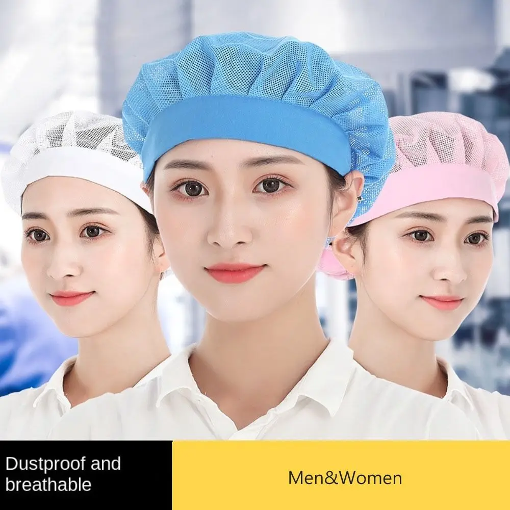 

Adjustable Headwear Restaurant Canteen Bakery Mesh Catering Cap Waiter Work Caps Chefs Hat Cafe Bar Baker Hat Men&Women