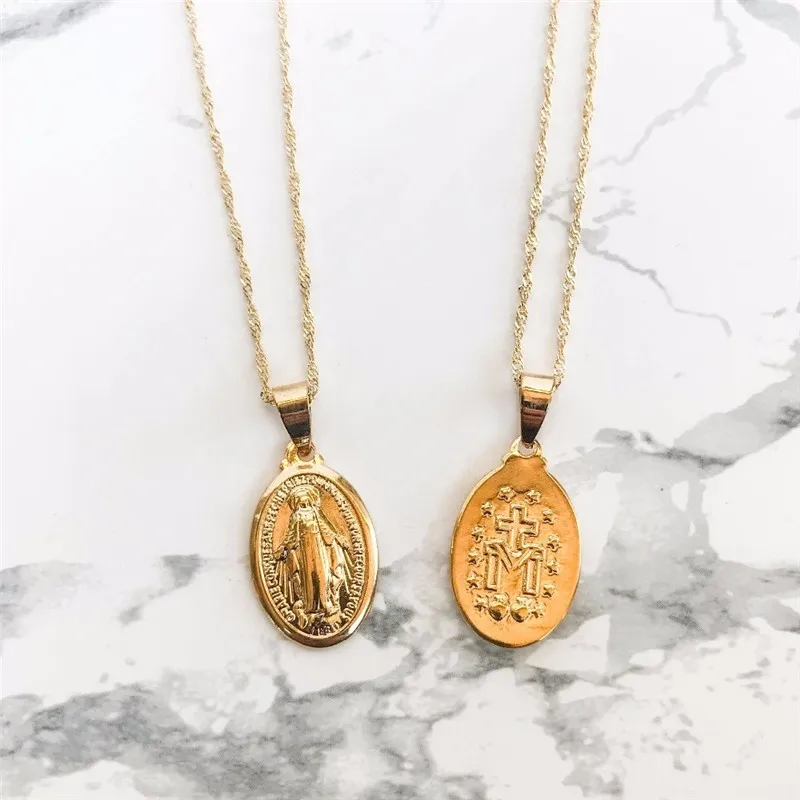 

Women Clavicle Chain Vintage Alloy Pendant Simple Necklace Trend Jewelry Gift