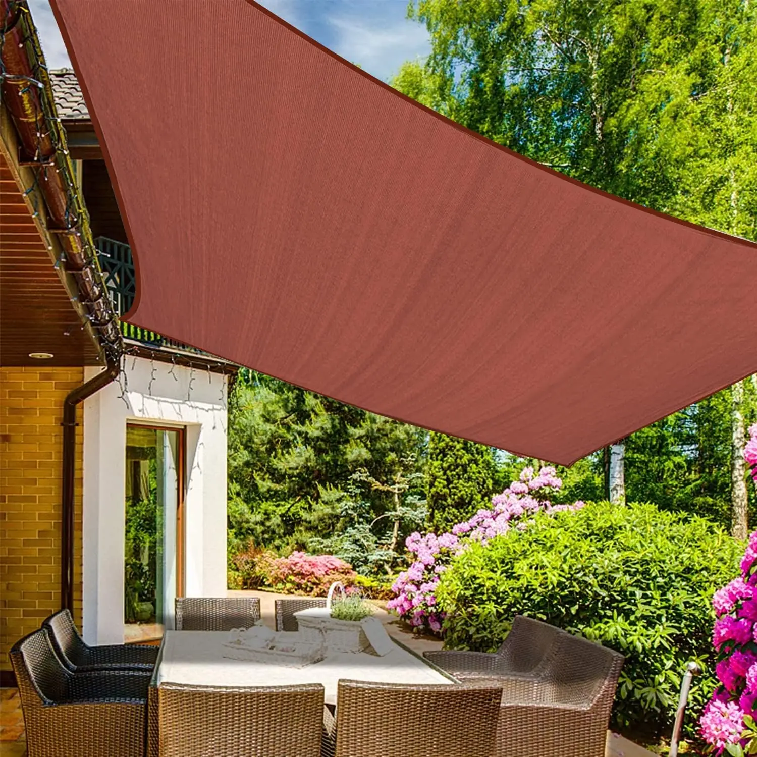 

Солнцезащитный козырек с защитой от ультрафиолетовых лучей, навес из ткани для наружного внутреннего дворика, сада, заднего двора, 12x12 дюймов, красного цвета
