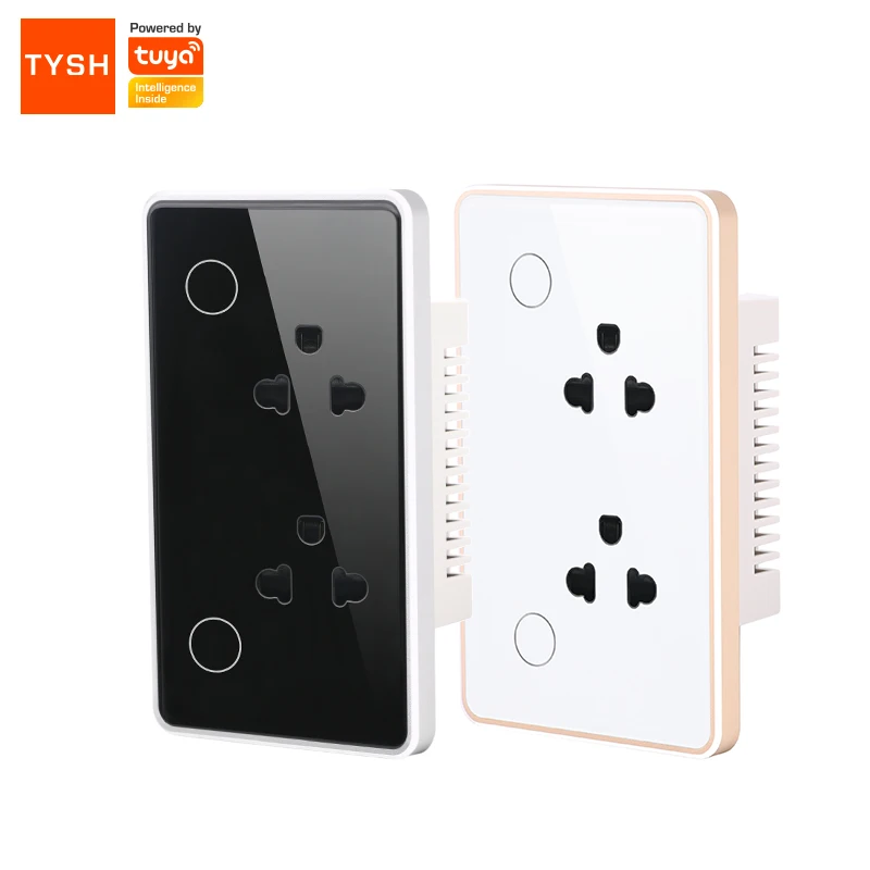 

TYSH Smart Home Tuya Wifi Smart Smart Touch Panel Switch Socket Universal Zigbee Power Wall Socket Us