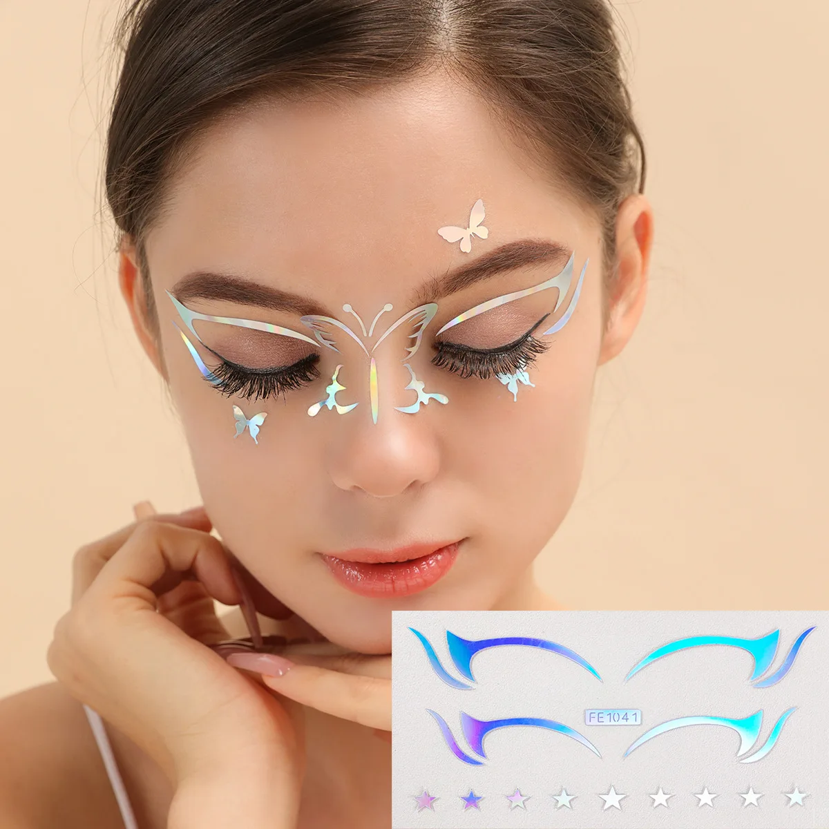 

1Pc Laser Eyeliner Face Lace Makeup Sticker for Festival Carnival Fiesta Holiday Beauty Makeup Tool Body Art Temporary Tattoos