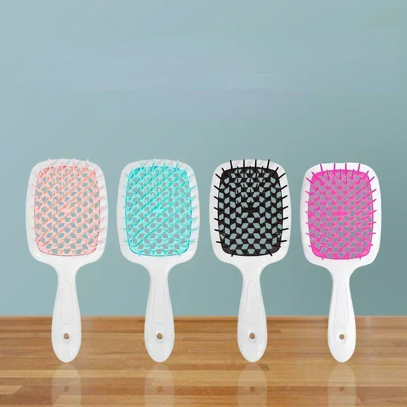 

Массажная Расческа с пышной сеткой, массажная гребень с золотым покрытием для влажной и сухой уборки, с широкими зубцами, инструмент для укладки волос в салоне