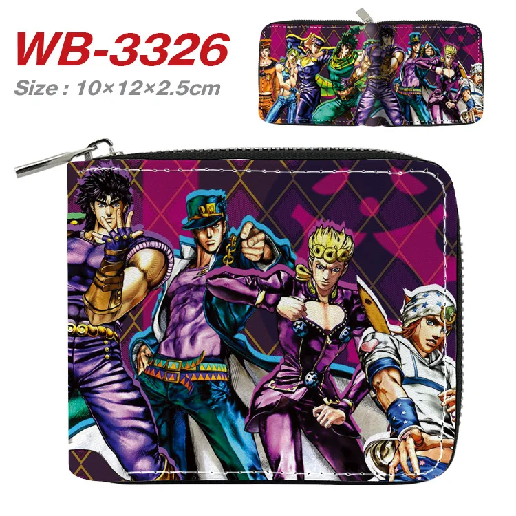 

Anime Jojo Bizarre Adventure Cartoon Wallet With Card Holder Pocket Unisex Fashion Coin Purse Gift