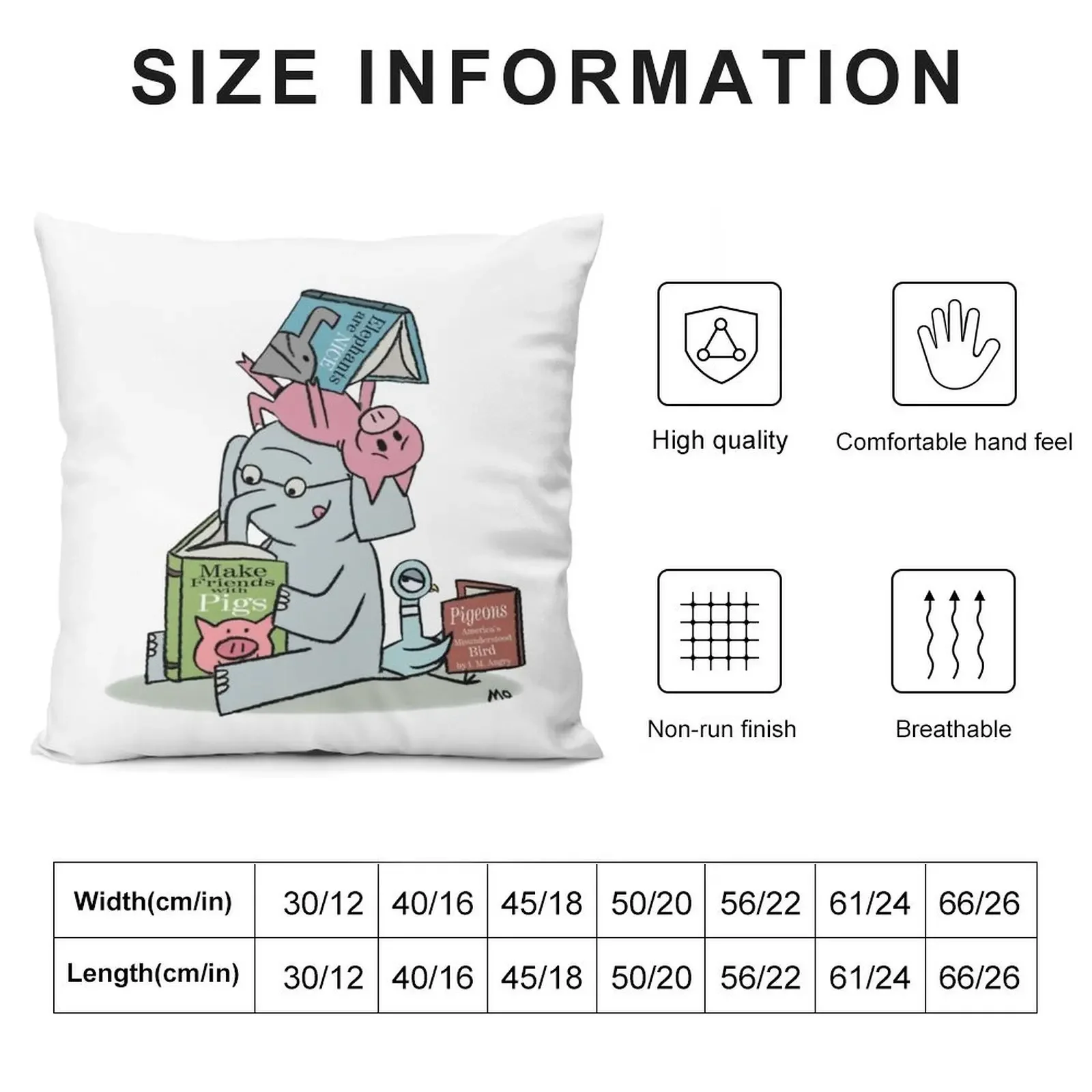 Декоративная подушка Elephant and Piggie 100% Полиэстер