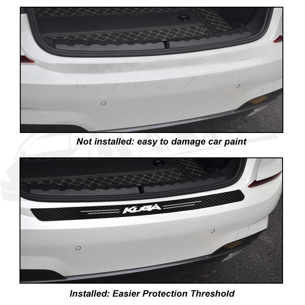 Автомобильный багажник декор для сапог задний бампер из углеродного волокна