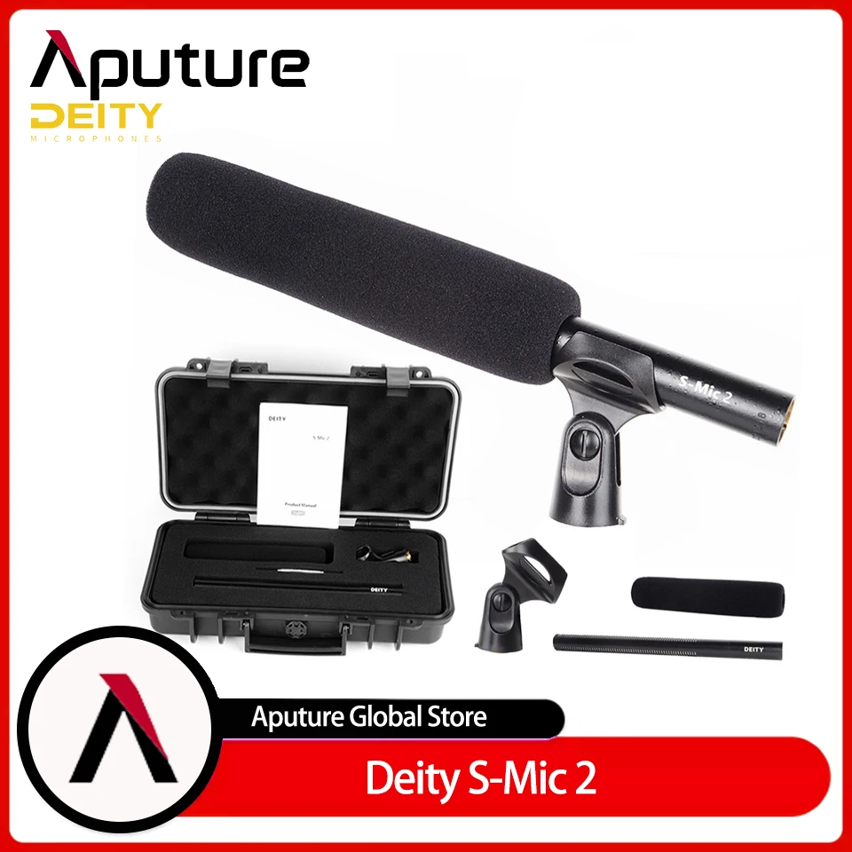 

Профессиональный суперкардиоидный подвесной микрофон Aputure Deity S-Mic 2, конденсаторный направленный микрофон для вещания высокого разрешения