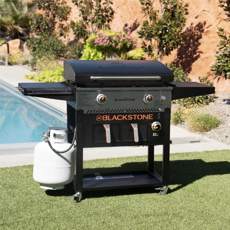 

Blackstone 2-Burner 28" Griddle with Air Fryer Combo bbq grill outdoor barbecue bbq grill portable grill