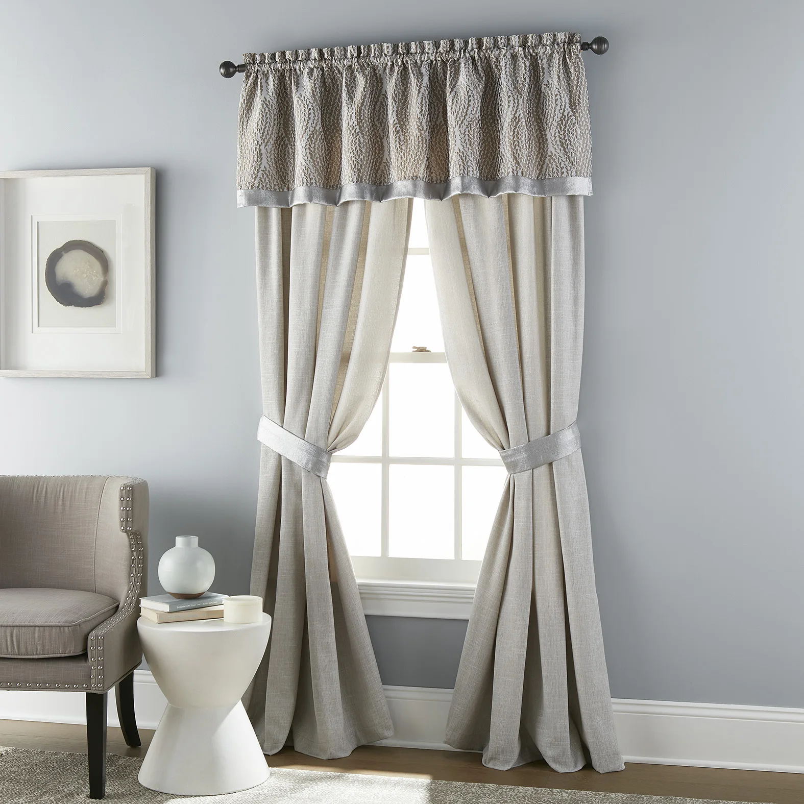 

Alexandra Semi-Sheer 5-Piece Curtain Panel Set with Rod Pocket