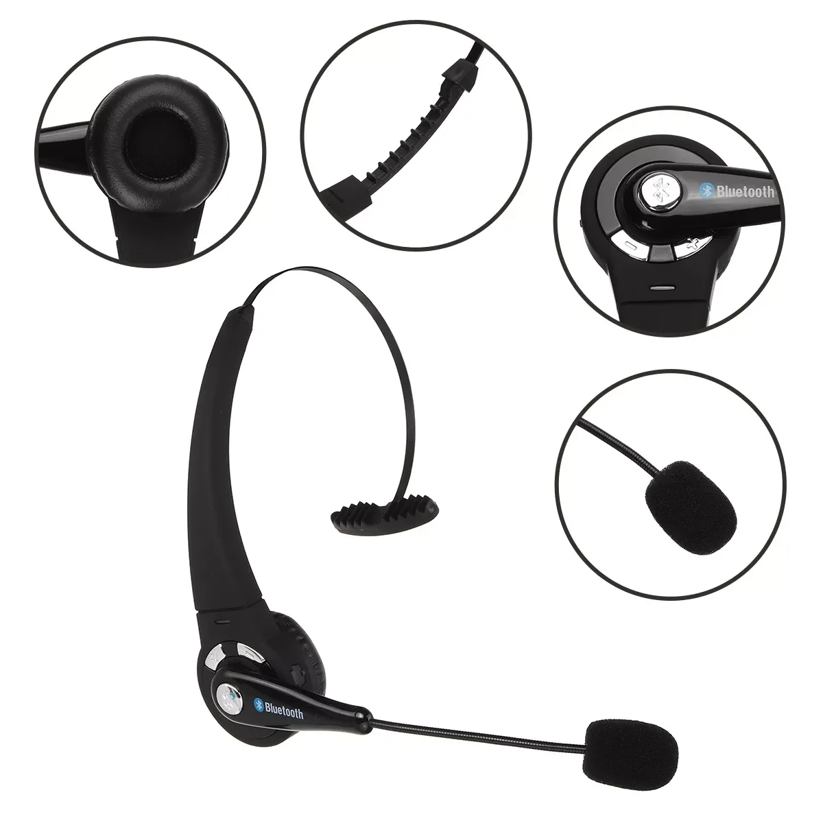 

Over-Head Noise Canceling Headphones Calling Center bluetooth Wireless Headset Mic Hands Free Headphone for Truckers Drivers